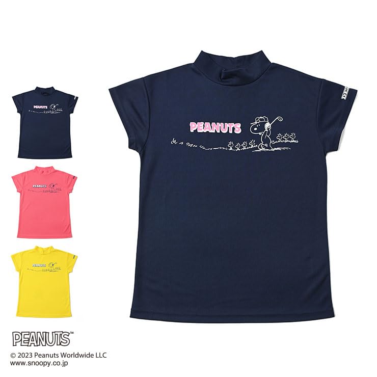 DELSOL X PEANUTS Snoopy Collaboration Mock Neck Shirt (S, PINK)