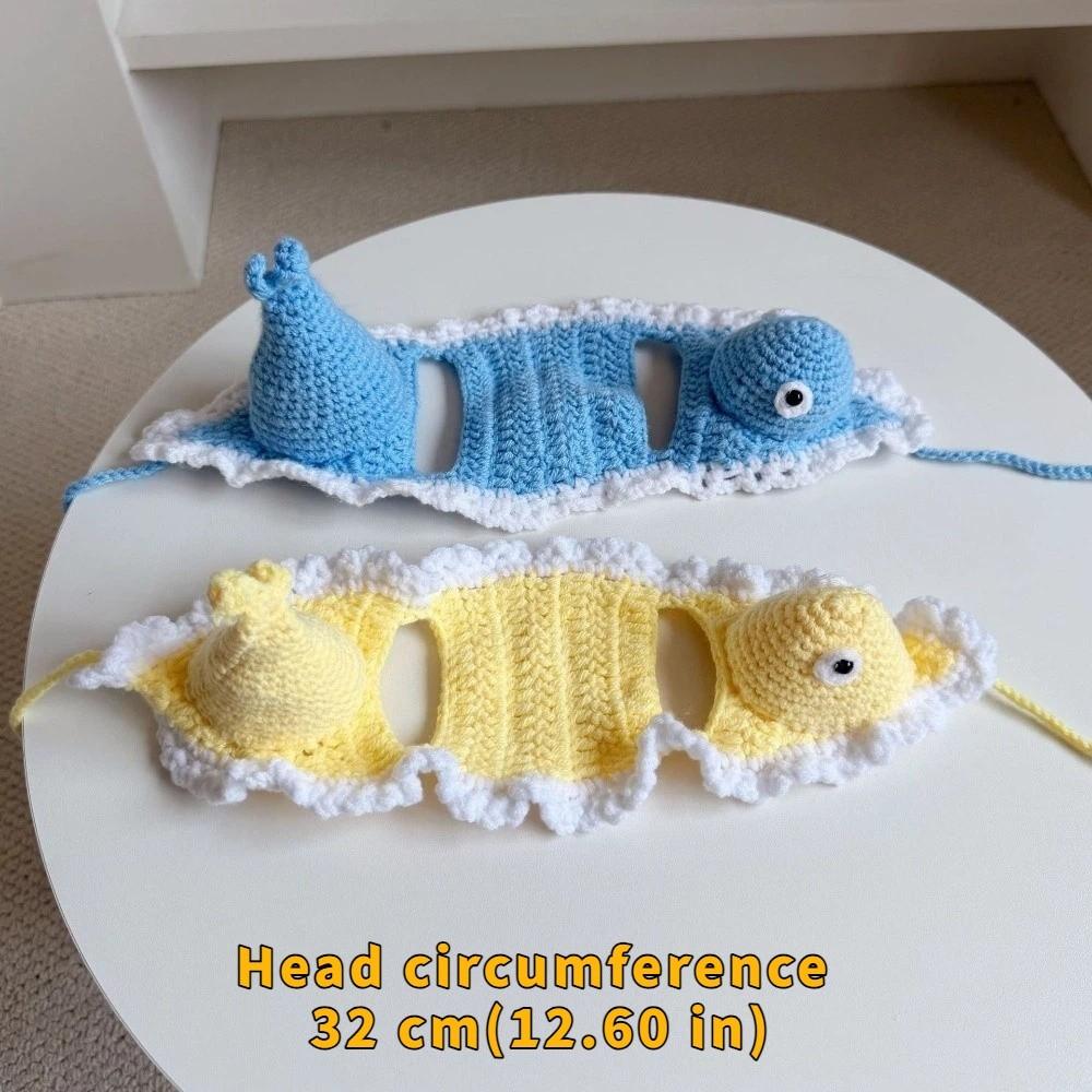 Adjustable Strap Cat Knitted Hat Breathable Winter Dog Cap Funny Pet Cosplay Headwear Cosplay