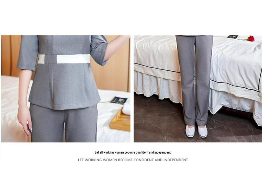 Women's High-End Beauty Spa Technician Pants Set for Head Therapists and Postpartum Recovery.