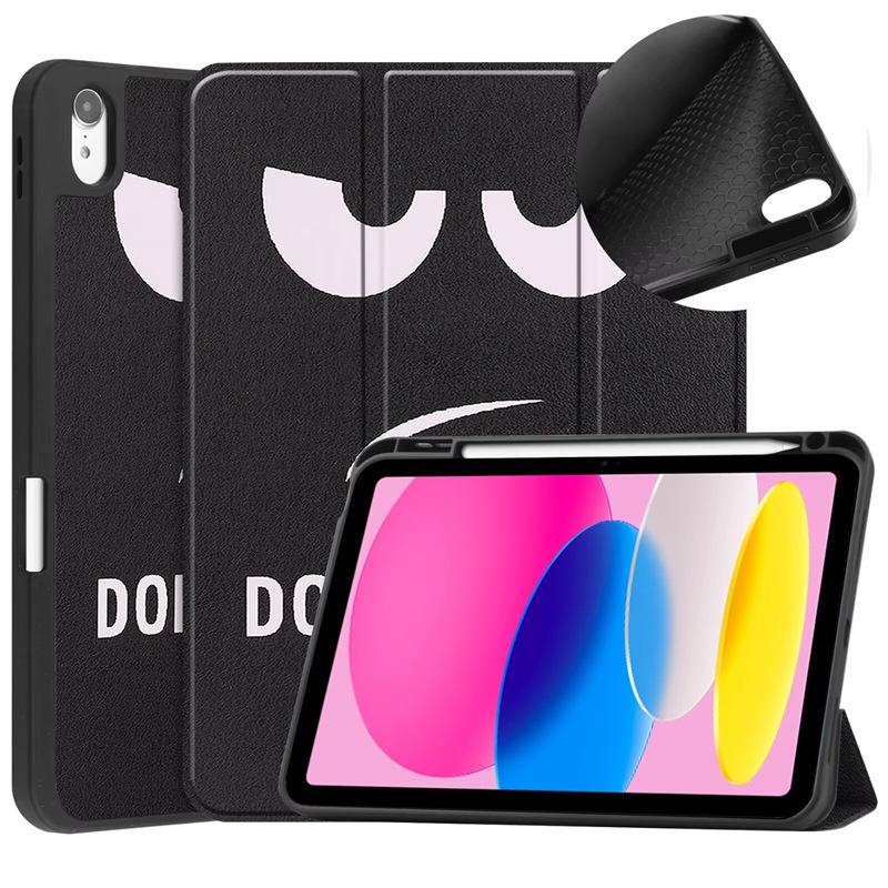 Tri-Folding Back Smart Cover with Pencil Holder For Apple iPad 2025 Mini 4 5 6 7Air M2 M3 A17 pro M4 12.9 13 11 A16 Cartoon Case