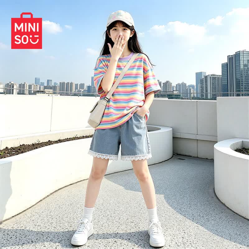 MINISO Girls Summer Short-Sleeve Two-Piece Set 140