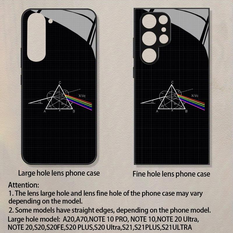 Optical Prism Pattern 2D Phone Case for Samsung S26 S25 S24 S23 S22 S21 S20 A56 A36 A16 - Glass Protective Cover