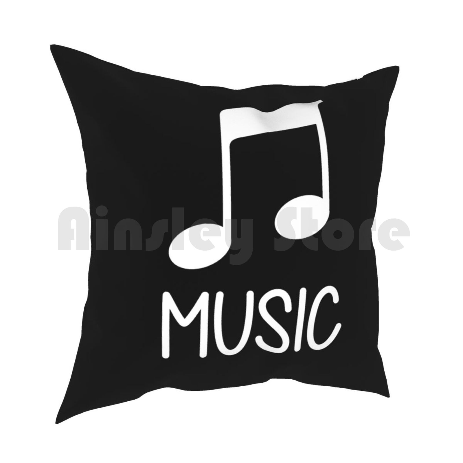 Music Notes Note Black And White Pillow Case Printed Home Soft Throw Pillow Music Notes Music Notes Music Lover Music 30x30cm 12x12in