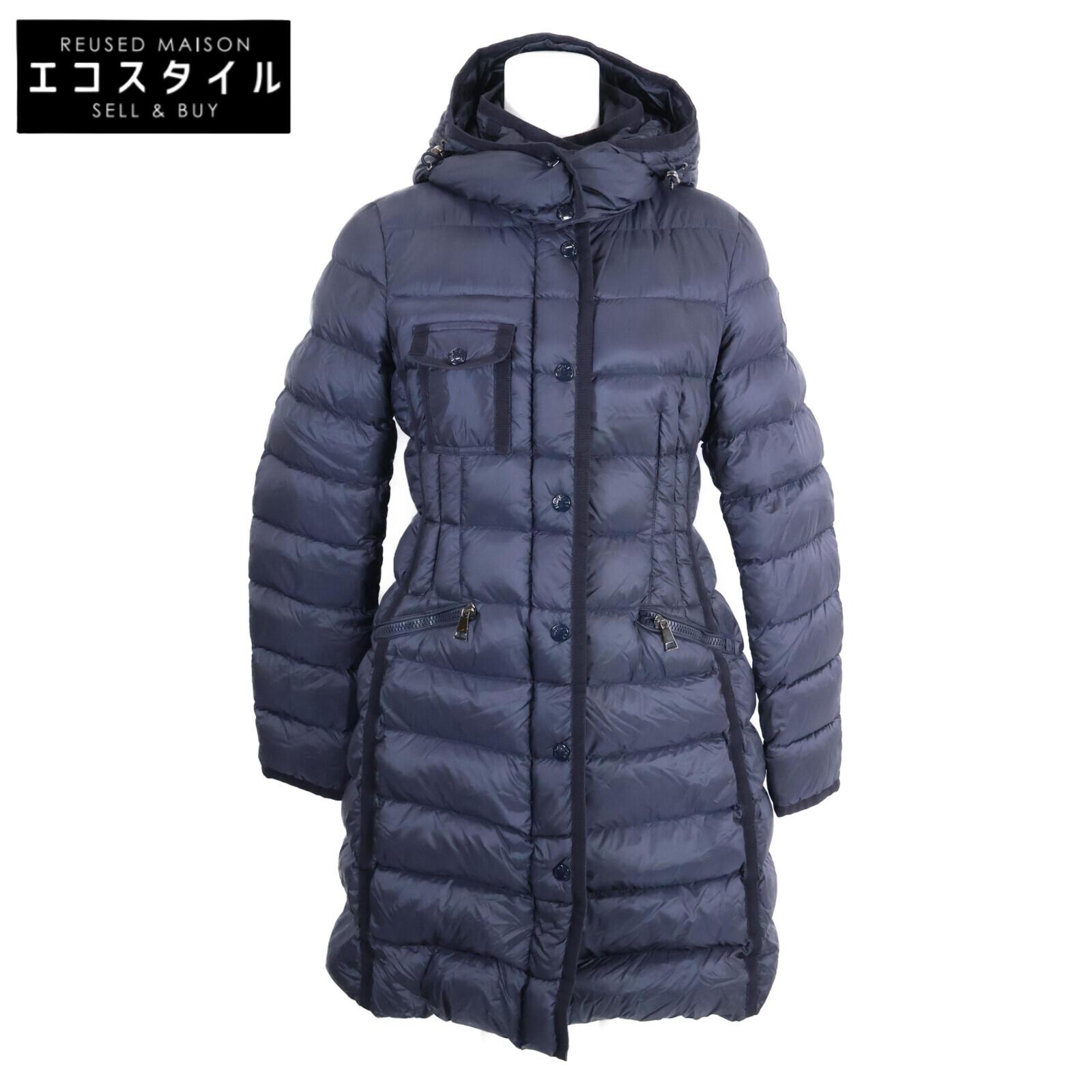 

MONCLER HERMINE Hermine hooded down jacket coat O NavyUsed