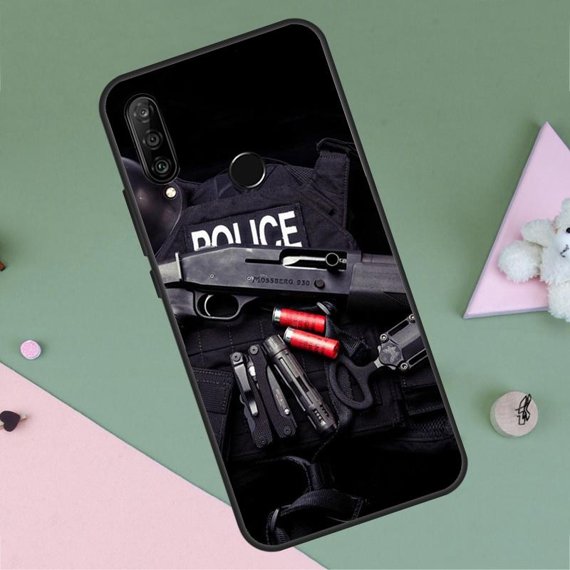 Police SWAT FBI For Huawei P20 P40 Lite P60 P30 Pro Nova 5T 9 10 SE 12s 12i 11i Y90 Y70 Y60 Y61 Y72 Y91 Case