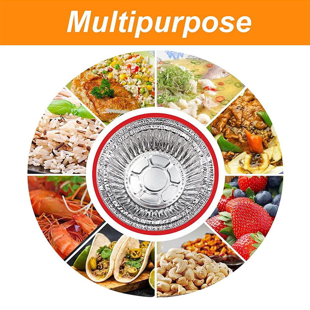 20PCS 9 Inch Durable Aluminium Tin Foil Trays Round For Cooking & Storage & Oven