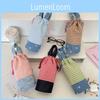 Modern Minimalist Polyester Insulated Water Bottle Bag With Drawstring For Outdoor Sports Use