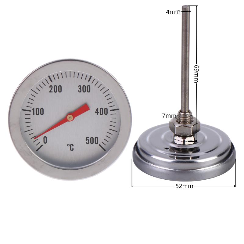BBQ Bimetallic Oven Grill Temperature Gauge 0-500C For Outdoor BBQ Cooking