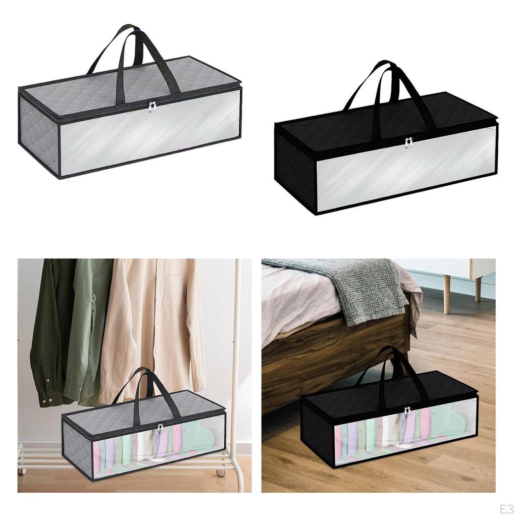 Aufbewahrungstasche für Kleidung, Decke, Baseballkappe, stabile Box mit Reißverschlüssen