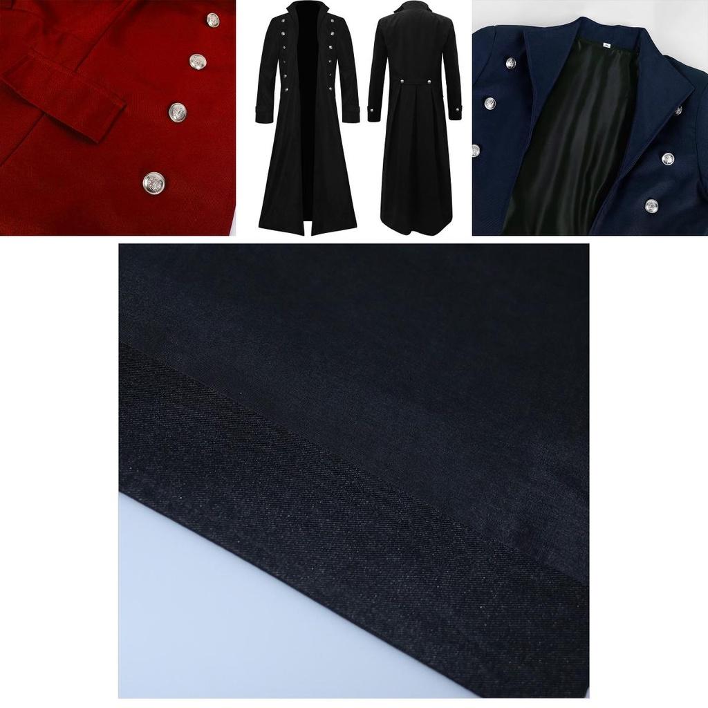 Elegante Giacca Steampunk Retrò da Uomo Cappotto Gotico Vittoriano Rana Costume di Halloween Manyi Fashion