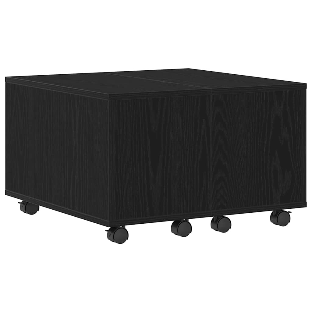 Coffee Table Black Oak Look 60 x 60 x 38 cm Engineered Wood