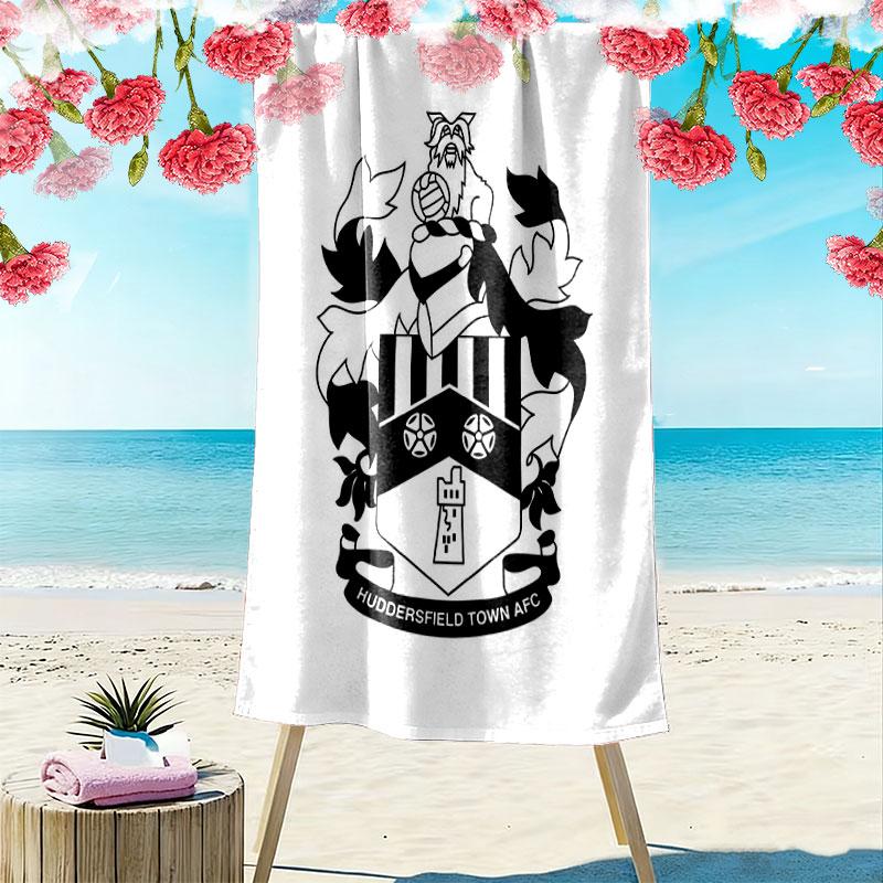 Huddersfield Logo Strandtuch, Großes Weiches Schnelltrocknendes Handtuch für Strand Camping Schwimmen