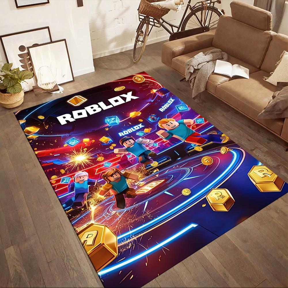 Roblox Virtual Arena Adventure Square Rugs Are a Great Choice for Living Rooms, Bedrooms, Home Décor, and As Gifts.