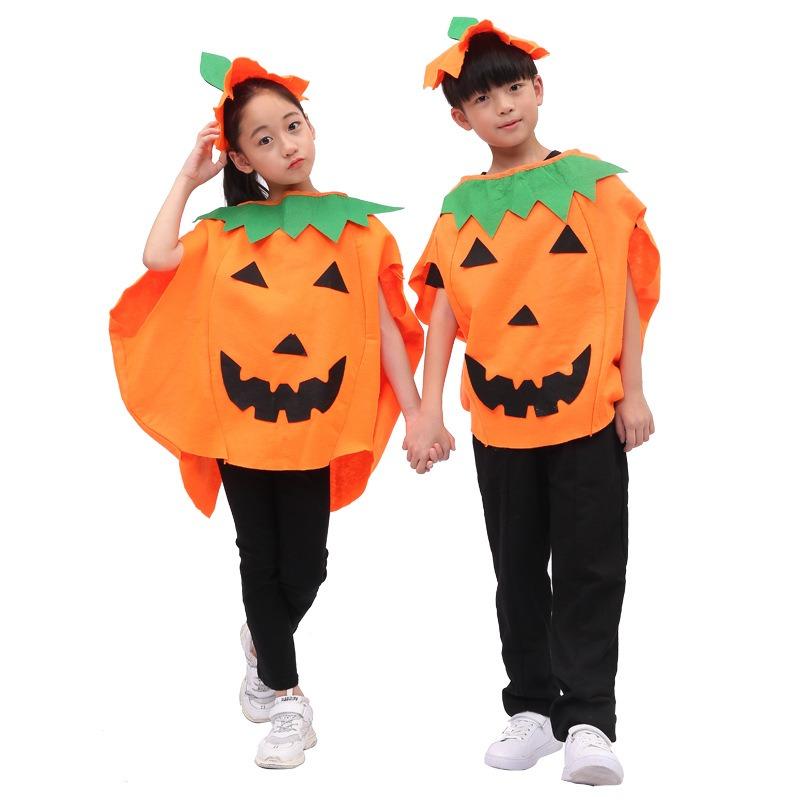 Halloween Costume for Adults and Children Pumpkin Costume Pumpkin Hat Pumpkin Bag Costume Set