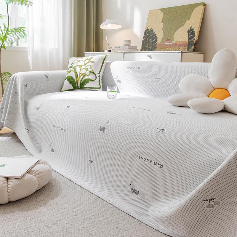 

Ice Silk Summer Sofa Cover: Non-Slip, Cat Scratch Resistant, Full Coverage, Cooling Cushion for New Style Seats Lumbar Pillowcase 30x50 (Without Insert)