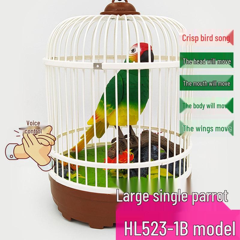 Hlasově ovládaná elektrická hračka Malý ptáček se simulací pohybu a zvuku aktivovaná indukcí