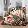 1pc Flamingo Printing Lightweight Flannel Blanket, Comfortable and Warm Blanket, for Camping Sofa Bed and Couch Office, Suitable for Gift Bla