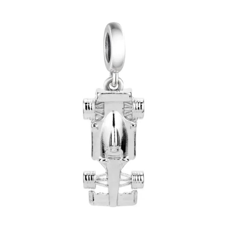925 Silver Pan Charm Bracelet DIY Fit Original Race Car Dirt Bike Motorbike Scooter Bead For Women Berloque Jewelry Making