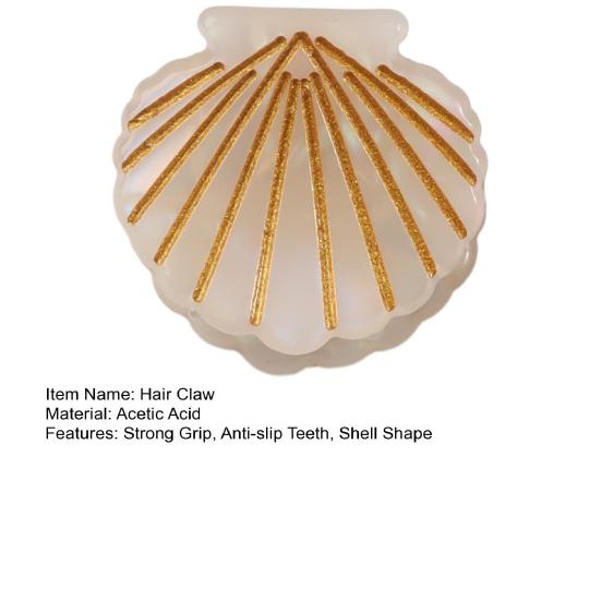 Mini Hair Claw Shell Shape Hair Clip Lightweight Side Bang Small Hair Pin Anti-slip Teeth Strong Grip Hair Accessory