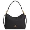 Laurel Pebbled Leather Portable Crossbody Bag, Shoulder Bag Large Women's Gold & Black CR148-IMBLK