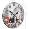 VidaXL Horloge Murale Vintage, Pendule Murale, Décoration de Chambre à Coucher Cuisine Bureau Salon Maison Intérieur, 50628