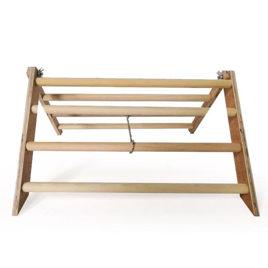 Snadno instalovatelné bidlo pro papouška, užitečný kreativní protiskluzový dřevěný stojan pro domácí mazlíčky a kuřata