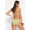 Black Textured High Waist Bikini Bottom Tbess23ba00128