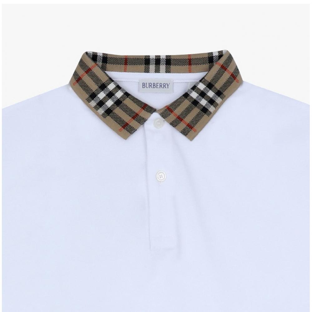 Burberry Check Polo Boys Kids ShorT Sleeve T shirT 8105571 A1464