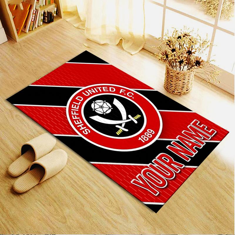 Custom Name Sheffield United FC Carpet Rug for Living Room Bedroom Home Sofa Decoration,Kids play Non-slip Floor Mat