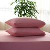 Pure Cotton Jersey Striped Bedding Set: Pillowcase, Duvet Cover, Fitted Sheet - Ideal for Dorms