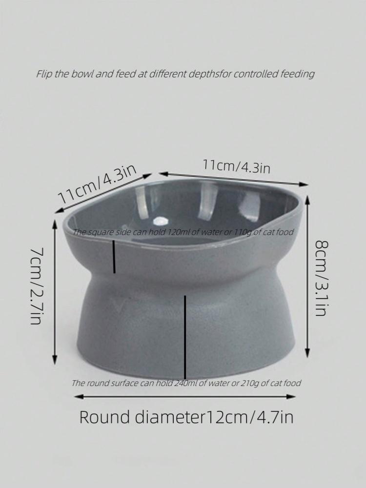 

1Pc Pet bowl, water and food feeder, for cat and small dog белый