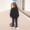 Girls Fashion Suit Summer Children Leisure Love Butterfly Printed Long Sleeve Hoodie Leggings Outdoor Sports Suit