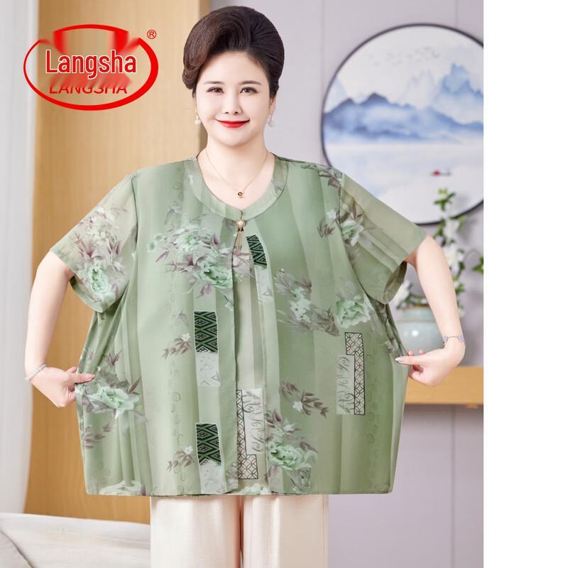 Lingsha Women s Plus Size Summer Short Sleeve Casual Wear 3XL