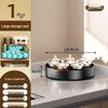 Rotating Kitchen Spice Rack: Stainless Steel Tray for Oil, Salt, Soy Sauce, Vinegar, and Seasonings