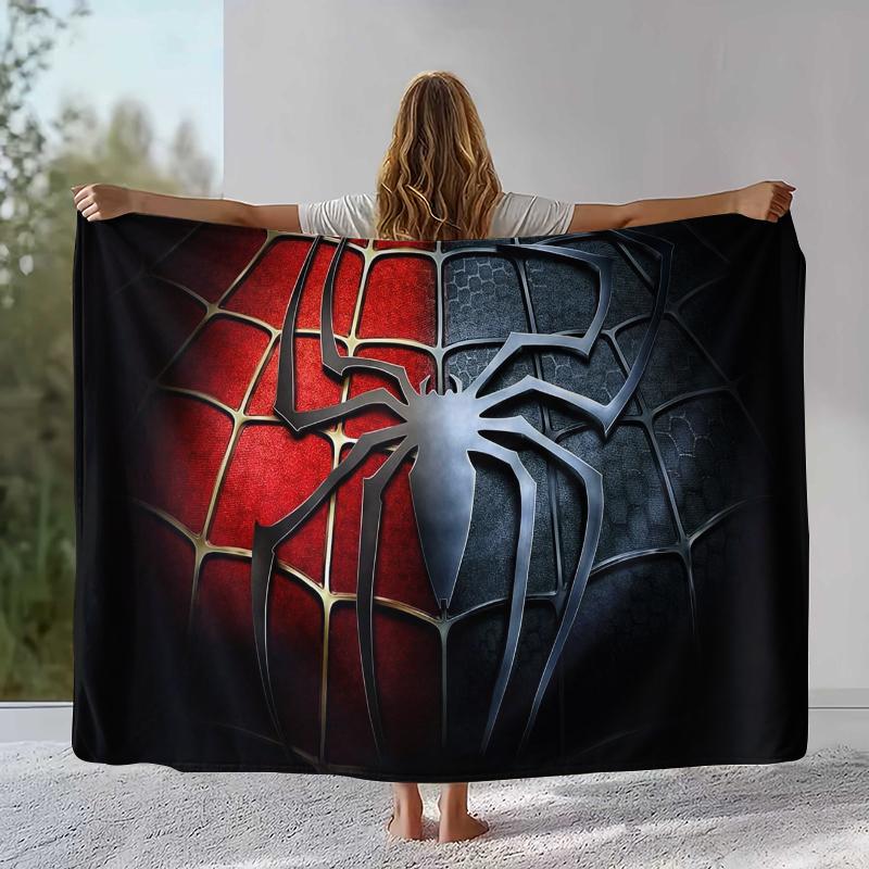 

Marvel Avengers Spider Man Cartoon Flannel Blanket,Ultra Soft Warm Plush Throw for Home Bedroom Bed Sofa Cover Office Picnic 75x90cm