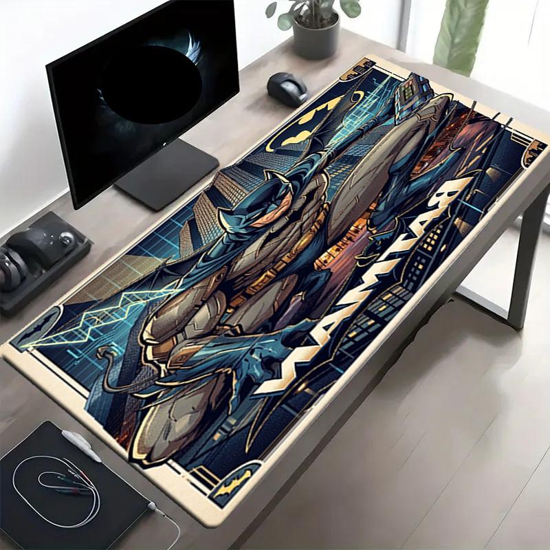 Batman Print Mouse Pad, Anti‑Slip Desktop Keyboard Mat, for PC Laptop Gaming Working Daily Use, Cool Festival Surprise Gift