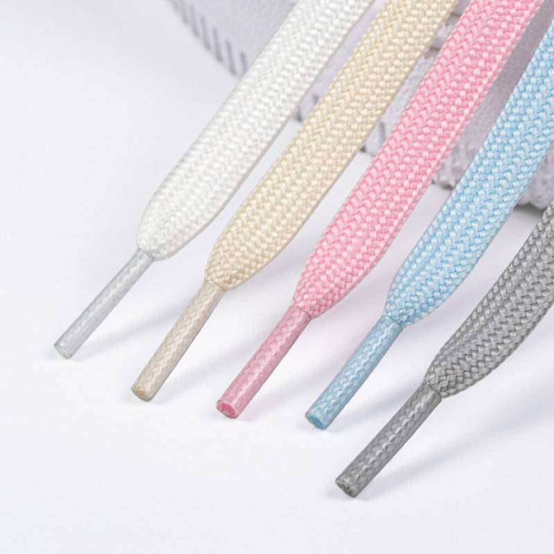 1Pair/3Pair New 0.8cm Wide Flat Durable Shoelace Suitable for A Variety of Shoes Solid-color High-quality Shoelaces