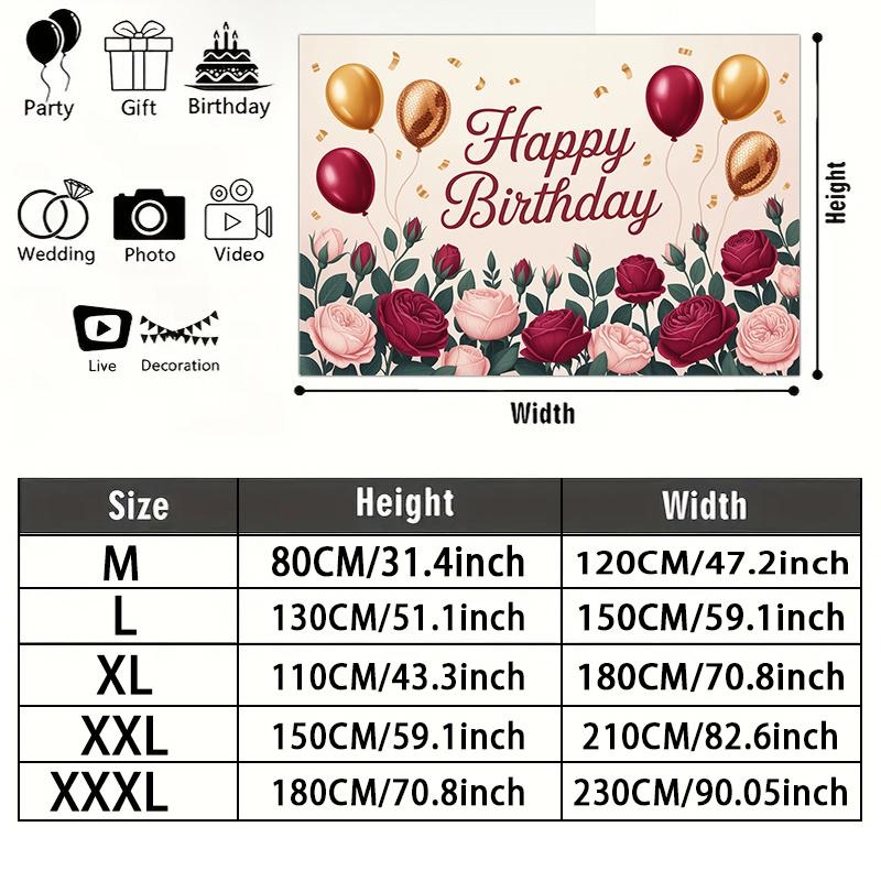 Party Backdrop Floral Balloon Photo Booth Background Front Door Decor