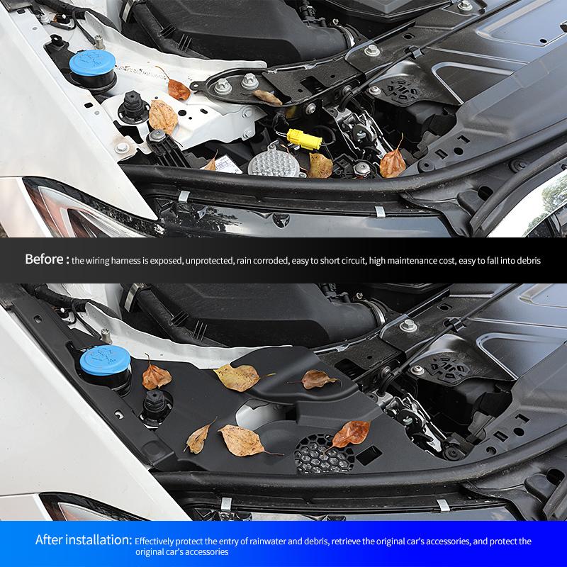 1 Pai Car Front Engine Compartment Protective Cover For BMW 3 Series G20 G28 2020 2021 2022 2023 Dustproof Headlight