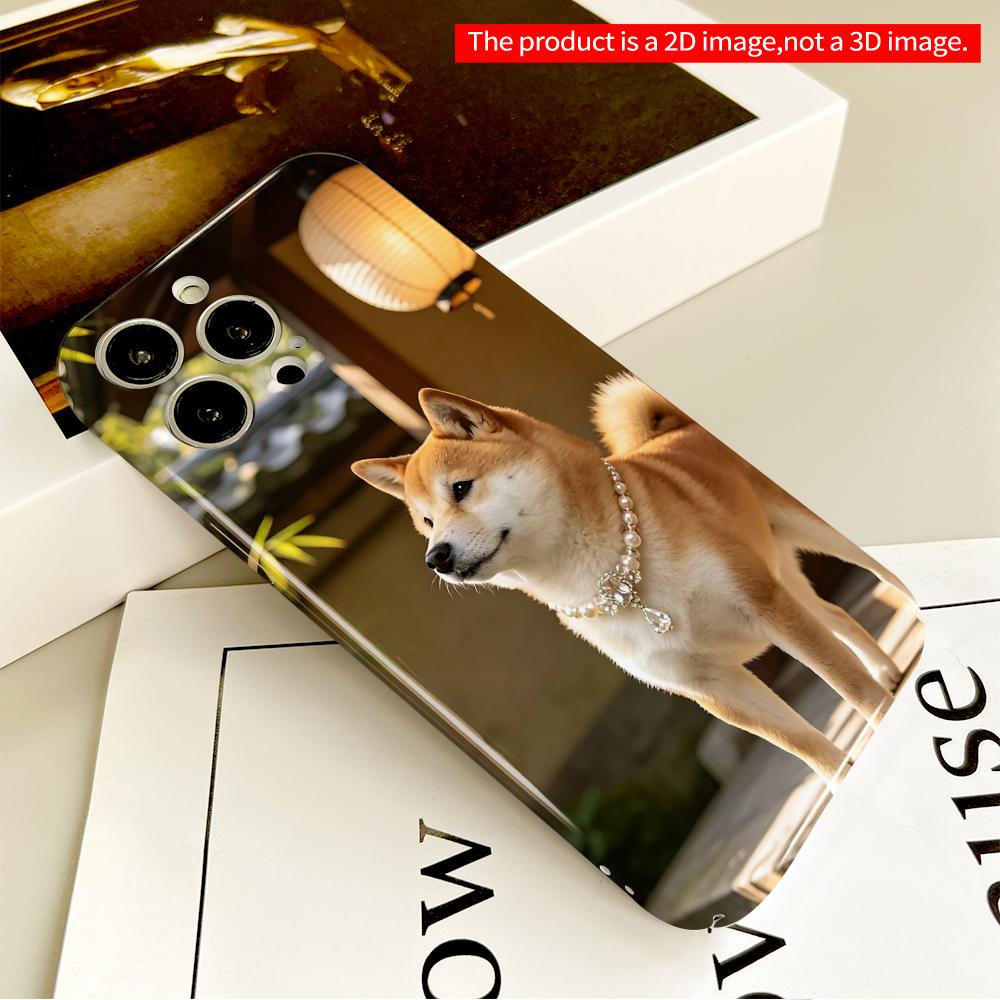 Shiba Inu In Pearl Necklace, Lantern Glow All Inclusive Film Hard Phone Case, Compatible with iPhone 18 Pro Max 17 16 15 14 13 12 11