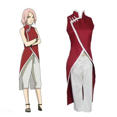Anime Haruno Sakura Cosplay Kostüm Outfits Halloween Karneval Anzug Cheongsam Damenbekleidung Party Cooler Anzug