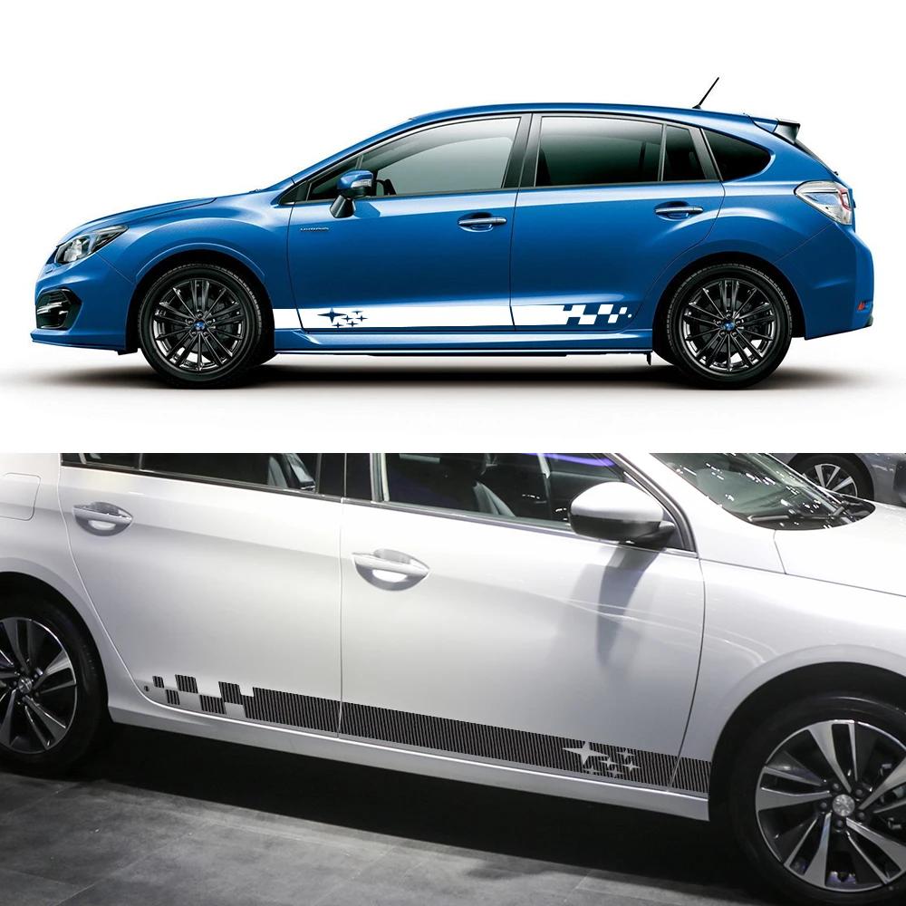 2 teile/los Auto Tür Side Stripes Rock Aufkleber Aufkleber Für Subaru Impreza WRX STI GDB GVB 2018 2009 2008 2014 2002 2015 zubehör