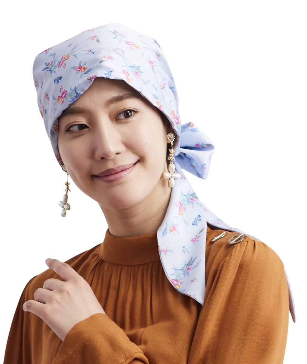 

MY Medical Care Butterfly and Rose Pattern [KISS LIFE] Cap, Cap, (French Blue) (kml100101b)