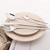 24pcs Black Mirror Dinnerware Set Knife Fork Coffee Spoon Cutlery Set Stainless Steel Flatware Western Party Kitchen Tableware
