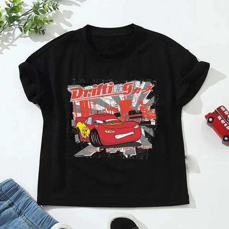 Women T-shirt Disney Car Pixar Lightning McQueen Print Short Sleeve Tshirts Cartoon Summer Short Sleeve T Shirts and Blouses Top