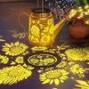 Solar Watering Can Lights Outdoor Garden Decor, Large Sunflower Hanging Lantern with Shepherd Hook, Waterproof Garden Lights for Outdoor Landscape