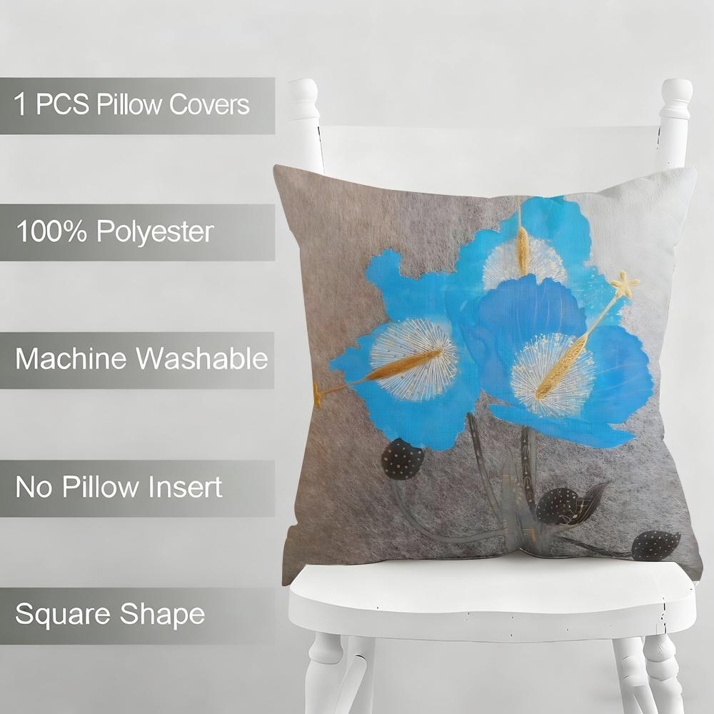 Rock Color Works Cushion Cover Household Decoration Linen Sofa Cushion Cover: Skin-Friendly & Breathable With Invisible Zipper