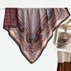 91 Retro Double-sided Velvet Large Square Scarf Women's New Spring and Autumn Foreign Style Fashion Cashew Flower Silk Scarf Neck Scarf Shawl