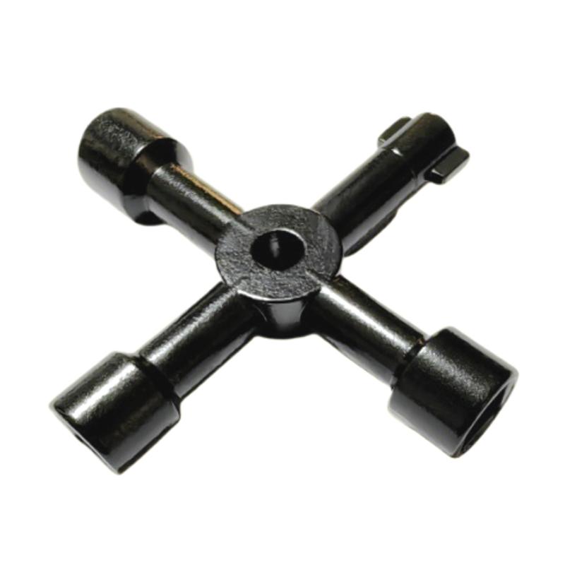 4 v 1 Multifunkční Elektrikář Instalatér Užitečný Křížový Spínač Klíč Univerzální Čtvercový Trojúhelníkový Klíč pro Plyn Vlak Odvzdušnění Radiátoru