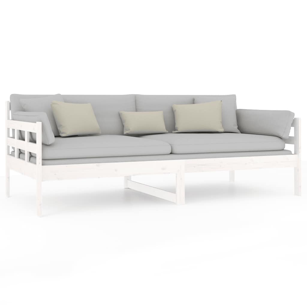 vidaXL Tagesbett Weiß Massivholz Kiefer 90x190 cm